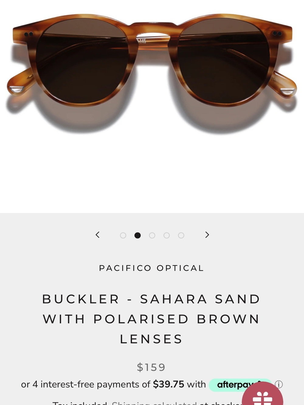 Pacifico Optical Buckler Sunglasses in Sahara Sand with Polarised Brown Lenses